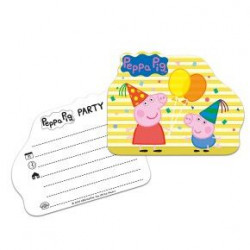 Pozvánka na narozeniny prasátko Pepa 6ks - tib
