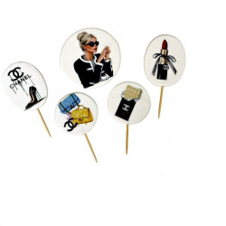 Cukrová figurka zápich na dort Coco Chanel varianta 2