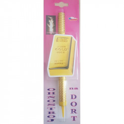 Dortová fontána zlatá cihla - 1ks - PREZENT