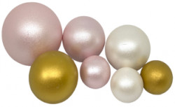 Čokoládové koule 7ks stříbrno zlato růžové