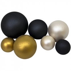 Čokoládové koule 7ks bílo černo zlaté