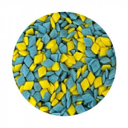 Cukrové zdobení žluto-modré kosočtverce 1kg - I LOVE CAKES