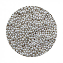 Cukrové perličky bíle metalické 2mm 1kg - I LOVE CAKES