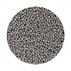Cukrové perly stříbrné metalické 2mm 1kg - I LOVE CAKES