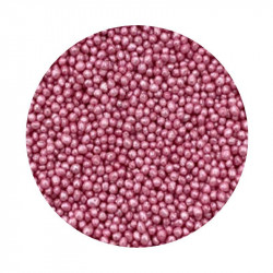 Cukrové perličky růžové metalické 2mm 1kg - I LOVE CAKES