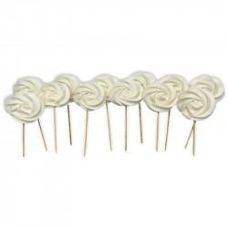 Cukrová lízátka bílá 12ks - I LOVE CAKES