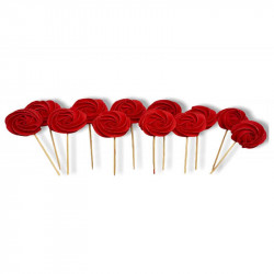 Cukrová lízátka červená 12ks - I LOVE CAKES