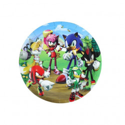 Párty papírové talíře 22cm 10ks ježek Sonic - Cakesicq