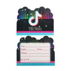 Pozvánka na narozeniny 10ks Tik Tok - Cakesicq