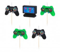 Sada narozeninových svíček 5 ks, herní - Party Pal