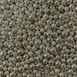 Cukrové zdobení stříbrné perly mix 80g - I LOVE CAKES