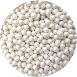 Cukrovo-rýžové perly bílé perleťové 7mm 80g - I LOVE CAKES