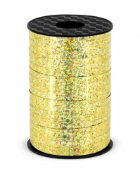 Stuha zlatá holografická 5mm/225m - PartyDeco