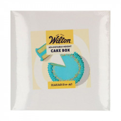 Dortová krabice bílá 25,5x25,5x25-33cm - Wilton