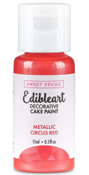 Metalická barva tekutá 15ml Circus Red - Sweet Sticks