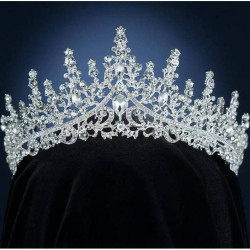 Nejedlá dekorace kovová Koruna stříbrná