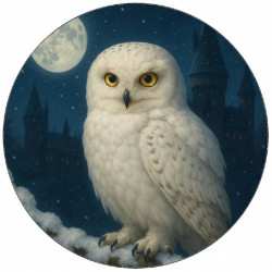 Jedlý papír Sova Hedvika v zimě Harry Potter 19,5cm - Pictu Hap
