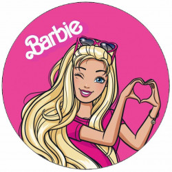 Jedlý papír růžová Barbie 19,5cm - Pictu Hap