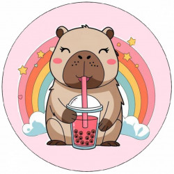 Jedlý papír kapybara a drink 19,5cm - Pictu Hap