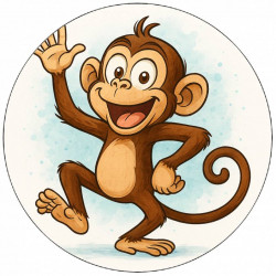 Jedlý papír opice 19,5cm - Pictu Hap