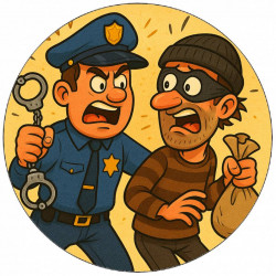 Jedlý papír policajt chytá lupiče 19,5cm - Pictu Hap