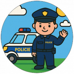 Jedlý papír kreslený policajt 19,5cm - Pictu Hap