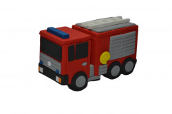 Hasičské auto nejedlá cukrová dekorace 14x8x6cm - Gricko Ivanjica