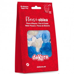 Jedlé květy - modré a bílé 8 ks - Dekora