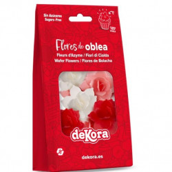 Jedlé květy - bílé,růžové a červené 8 ks - Dekora