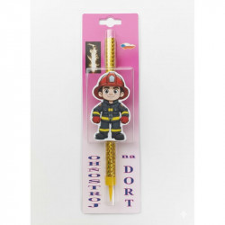 Dortová fontána hasič - 1ks - PREZENT