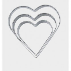 Sada vykrajovátek srdíčka o 4 / 5 / 6 cm - Stadter