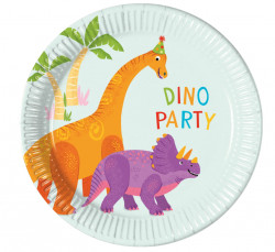 Papírové talíředinosauři 19,5cm 8ks - Procos