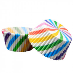 Cukrářský košíček duha 50x30mm 50ks - Cakesicq