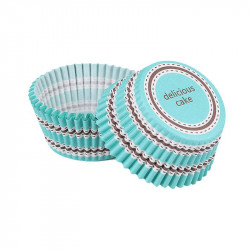 Cukrářský košíček teal delicious 50x30mm 50ks - Cakesicq