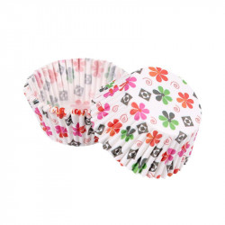 Cukrářský košíček kytičky 50x30mm 50ks - Cakesicq