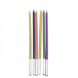 Barevné svíčky 6ks 15 cm - Cakesicq