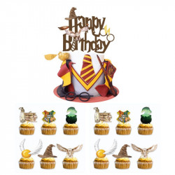 Zápich na dort Happy birthday, Harry potter 25ks - Cakesicq
