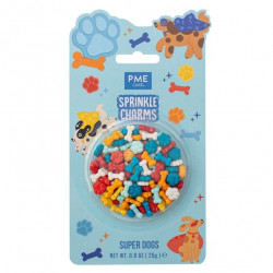 Cukrové zdobení tlapky a kosti 6x12mm, 25g - PME