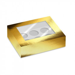 Krabička na cupcaky 2 ks - zlatá - cake craft