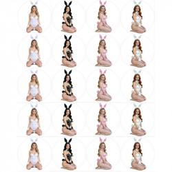 Jedlý papír na muffiny k vystříhnutí velikonoční zajíčci - ženy A4 - Pictu Hap